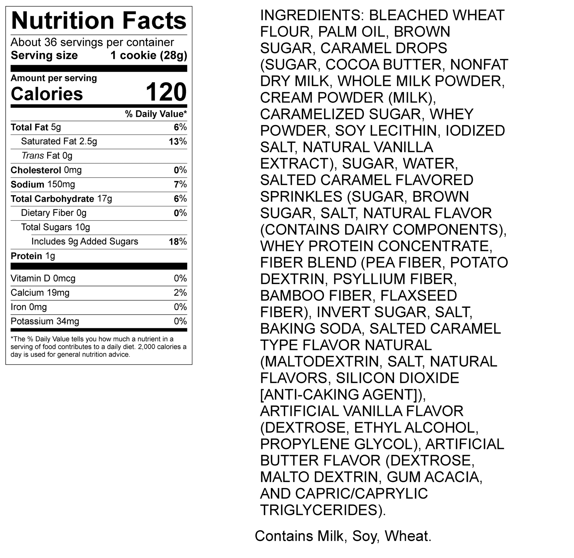 Nutritional Info Salted Caramel Cookie Dough