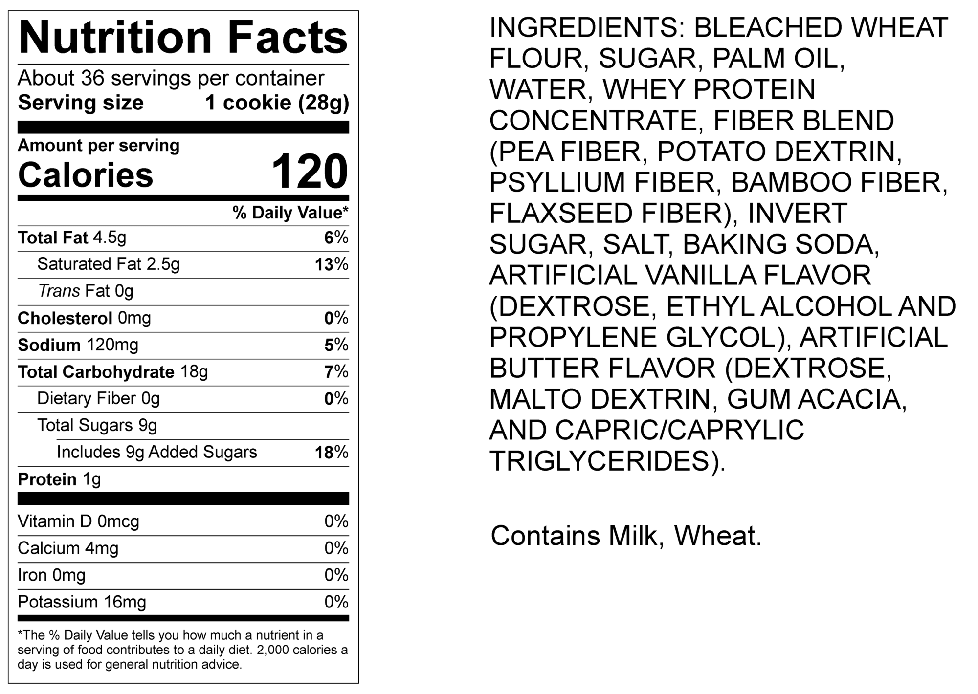 Nutritional Info Sugar Cookie Dough